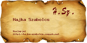 Hajka Szabolcs névjegykártya