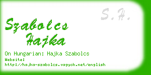 szabolcs hajka business card